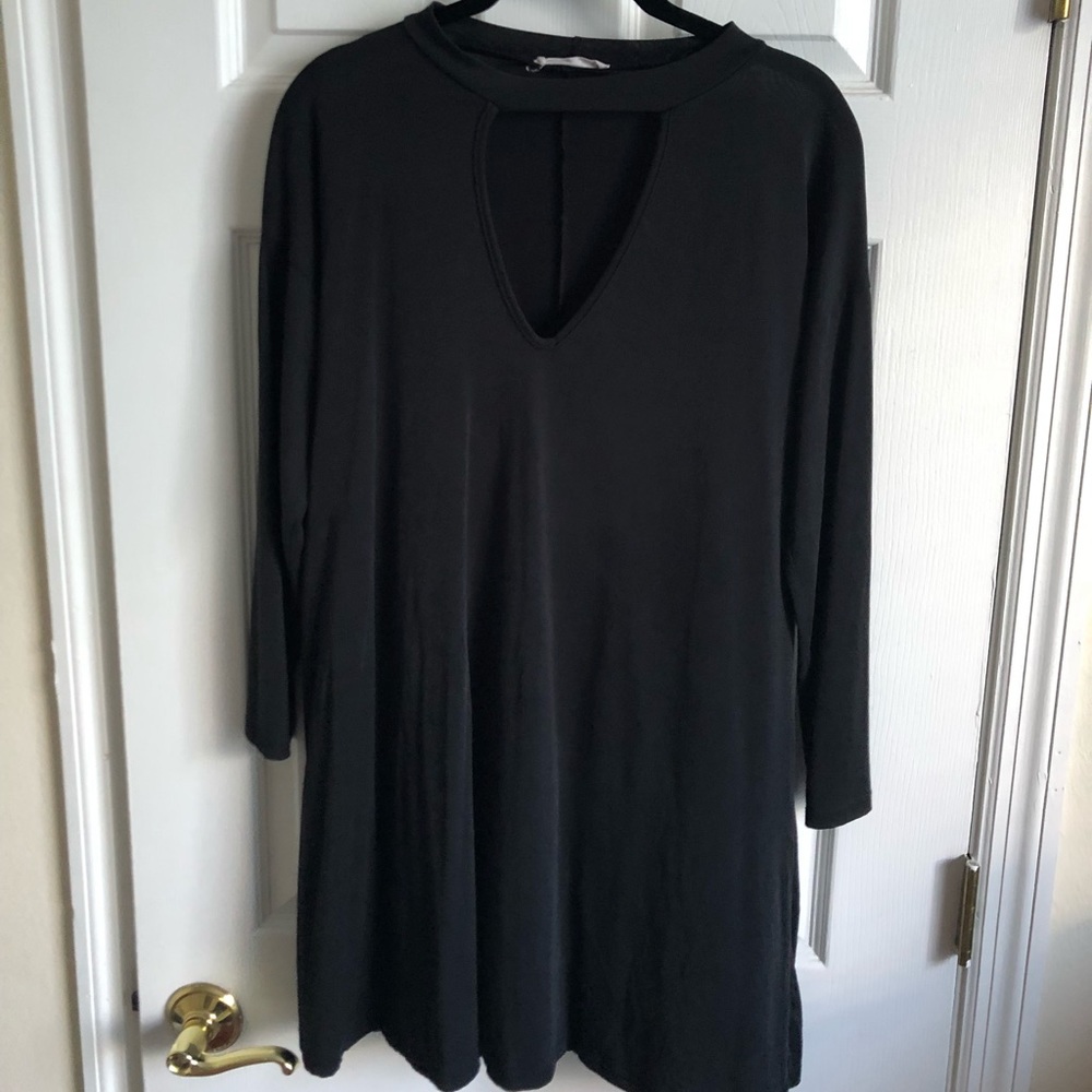 Dark Grey Long Sleeved Dress